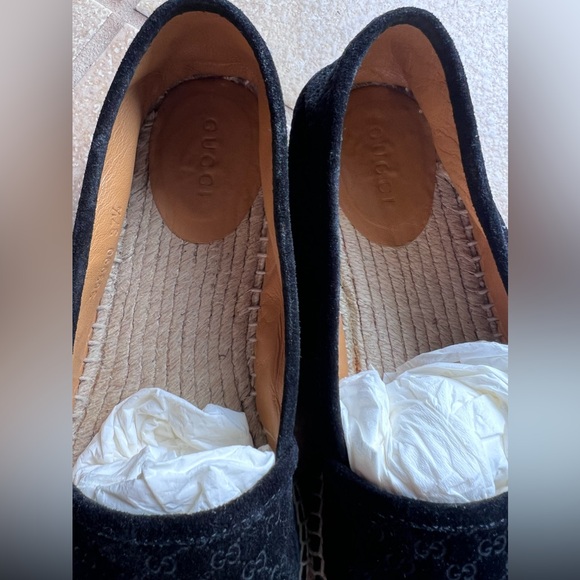 Gucci Calfskin GG Monogram Espadrilles Flats size 7 - Picture 9 of 9